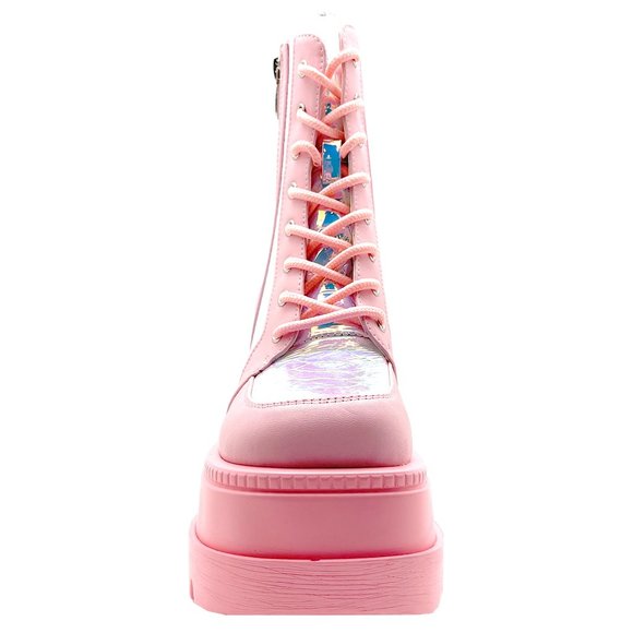 Cape Robbin X LASR Exclusive RADIO Pink Poison Pink Platform Boots - Picture 2 of 3